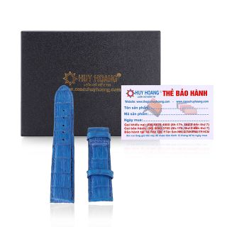 Dây đồng hồ Huy Hoàng da cá sấu màu xanh dương HR8262 giá sỉ