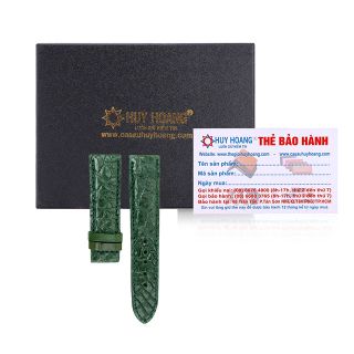 Dây đồng hồ Huy Hoàng da cá sấu màu xanh navy HR8258 giá sỉ