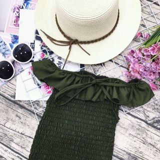 Áo kiểu dún bẹt vai
