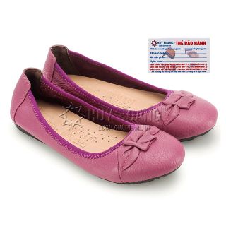 Giày nữ búp bê Huy Hoàng da bò màu tím HR7911
