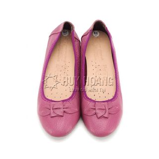 Giày nữ búp bê Huy Hoàng da bò màu tím HR7911