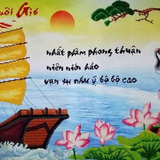 Tranh Đính Hạt Thuận Buồm Xuôi Gió