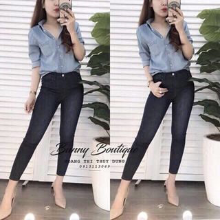 Áo sơ mi giả jeans