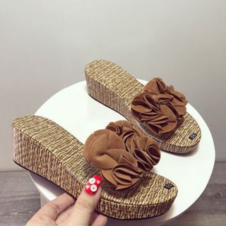 dép đế cói hoa
