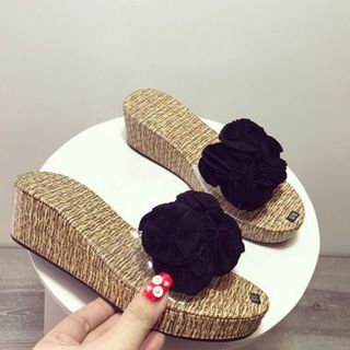 dép đế cói hoa