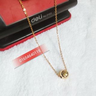 Dây chuyền xỏ bi mạ vàng