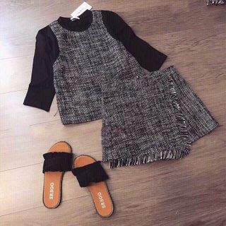 Set áo quần váy bố