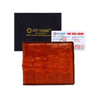 Bóp nam Huy Hoàng da cá sấu gai đuôi màu vàng HR2209 giá sỉ