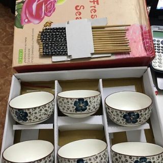 BỘ CHÉN HOA VĂN NHẬT