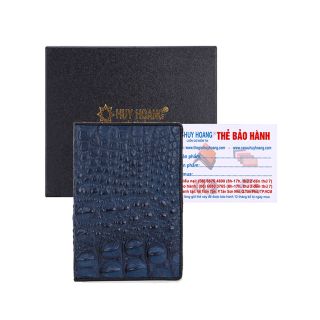 Ví đựng Passport da cá sấu Huy Hoàng màu xanh đậm HR9207 giá sỉ