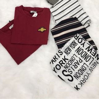 Set đồ bộ áo thun quần lụa dễ thương