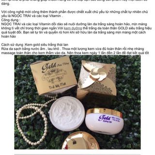 kem dưỡng siêu trắng da Gold Thái