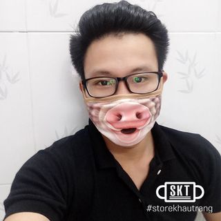 Khẩu Trang 3D Heo Mặt Cười