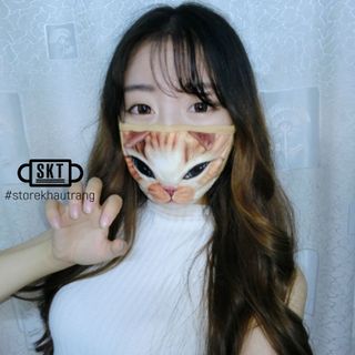 Khẩu Trang 3D Chó Mèo Cọp Beo