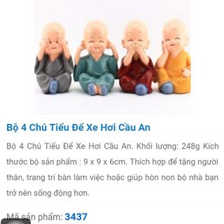 Bộ 4 chú tiểu cầu an