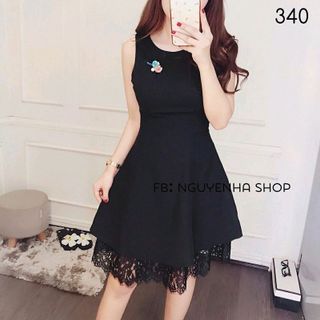 Đầm kim tuyến phối ren
