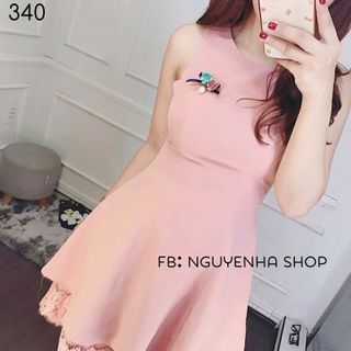 Đầm kim tuyến phối ren