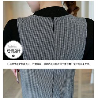 SET ÁO THUN VÁY YẾM XẺ TÀ CARO NHÍ S385