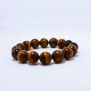 Vòng tay đá mắt hổ nâu hạt cực bóng đẹp