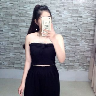 Set voan nhún quần rộng kèm ảnh