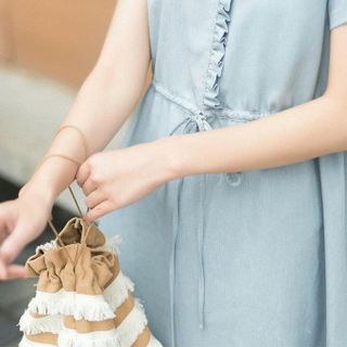đầm viền bèo nhún đuôi tôm