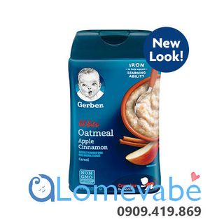 BỘT ĂN DẶM GERBER LIL BITS YẾN MẠCH TÁO QUẾ CEREAL
