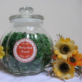 Hũ thuỷ tinh đá vụn phong thuỷ Hũ lớn