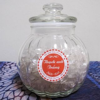 Hũ thuỷ tinh đá vụn phong thuỷ Hũ lớn