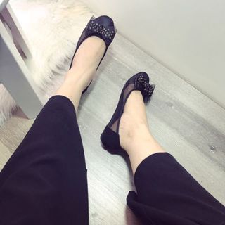 giày bup bê phối lứoi