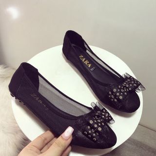 giày bup bê phối lứoi