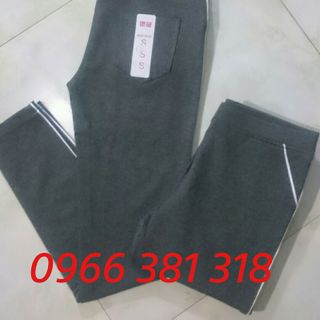 Quần legging né trơn thêu
