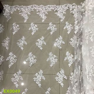 Lưới Thêu Ren Gân Đính Hạt Châu