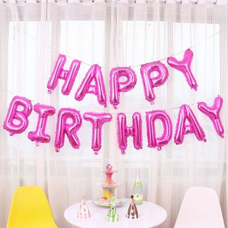 Set bong bóng kiếng chữ HAPPY BIRTHDAY
