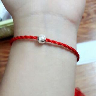 vòng đỏ may mắn bạc 100