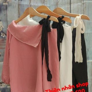 áo voan cột nơ dài tay