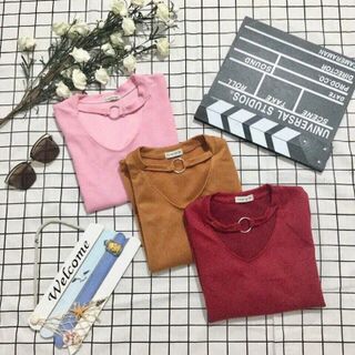 áo len có dây cổ