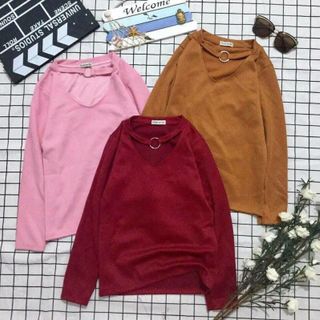 áo len có dây cổ