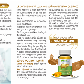 Vương gan thảo của Difoco – Giai độc gan cho gia đình bạn