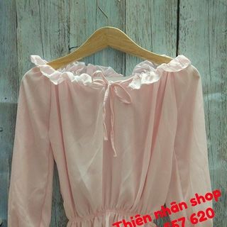 áo voan thắt nơ cổ