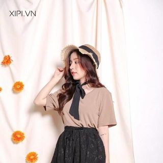 áo cổ cột nơ