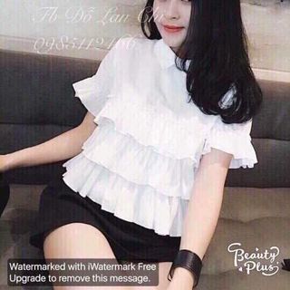áo kiểu sọc caro 3 tầng