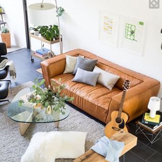 Bàn sofa gỗ kính cường lực phong cách Bắc Âu