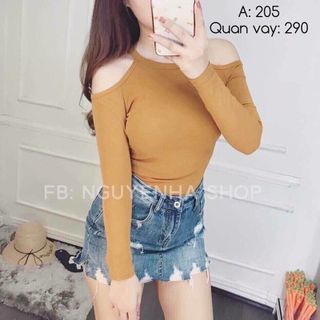 áo len bẹt vai 2 dây