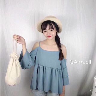 áo bẹt vai 2 dây