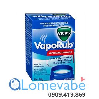 VICKS VAPORUB GIẢM HO CHỐNG NGẠT ÚC 50GR