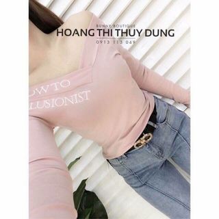 áo len bẹt vai xẻ ngực