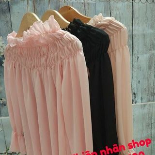 áo bẹt vai dài tay