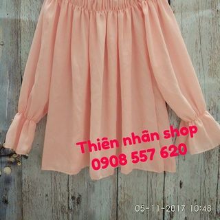 áo bẹt vai dài tay