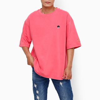 Áo thun nam big size tay ngắn màu hồng