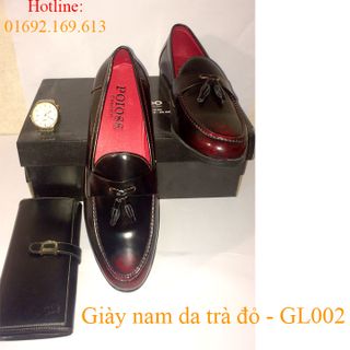 Giày nam da trà đỏ - GL002